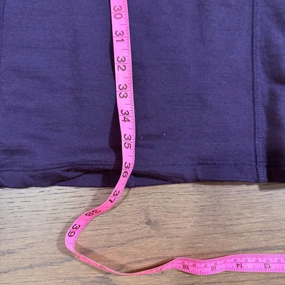 Ibex Wool Hooded Dress with Pockets and Thumbholes Sz Large Purple - Picture 7 of 10